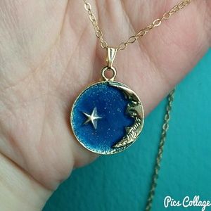 Crescent Moon & Star Necklace
